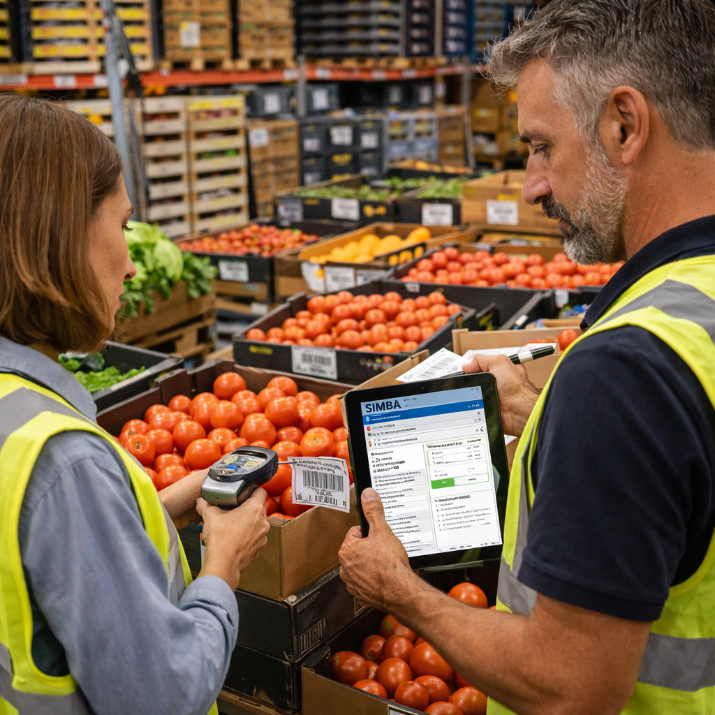 Auditing a warehouse of fresh produce with SIMBA software